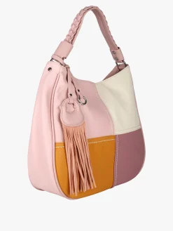 Solada Borsa donna hobo colorata - rosa