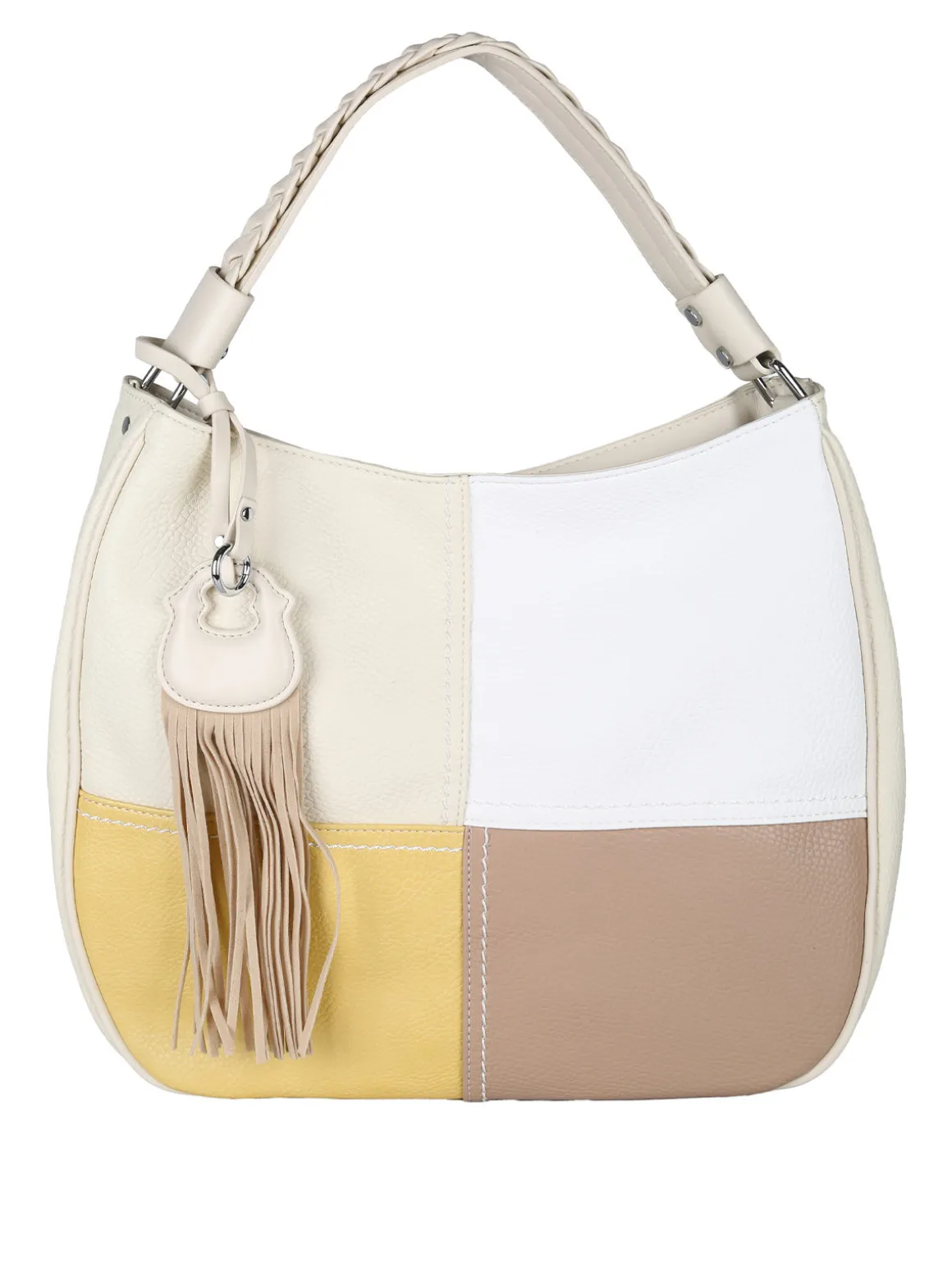 Solada Borsa donna hobo colorata - panna