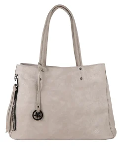 Solada Borsa donna in ecopelle con doppi manici - grigio