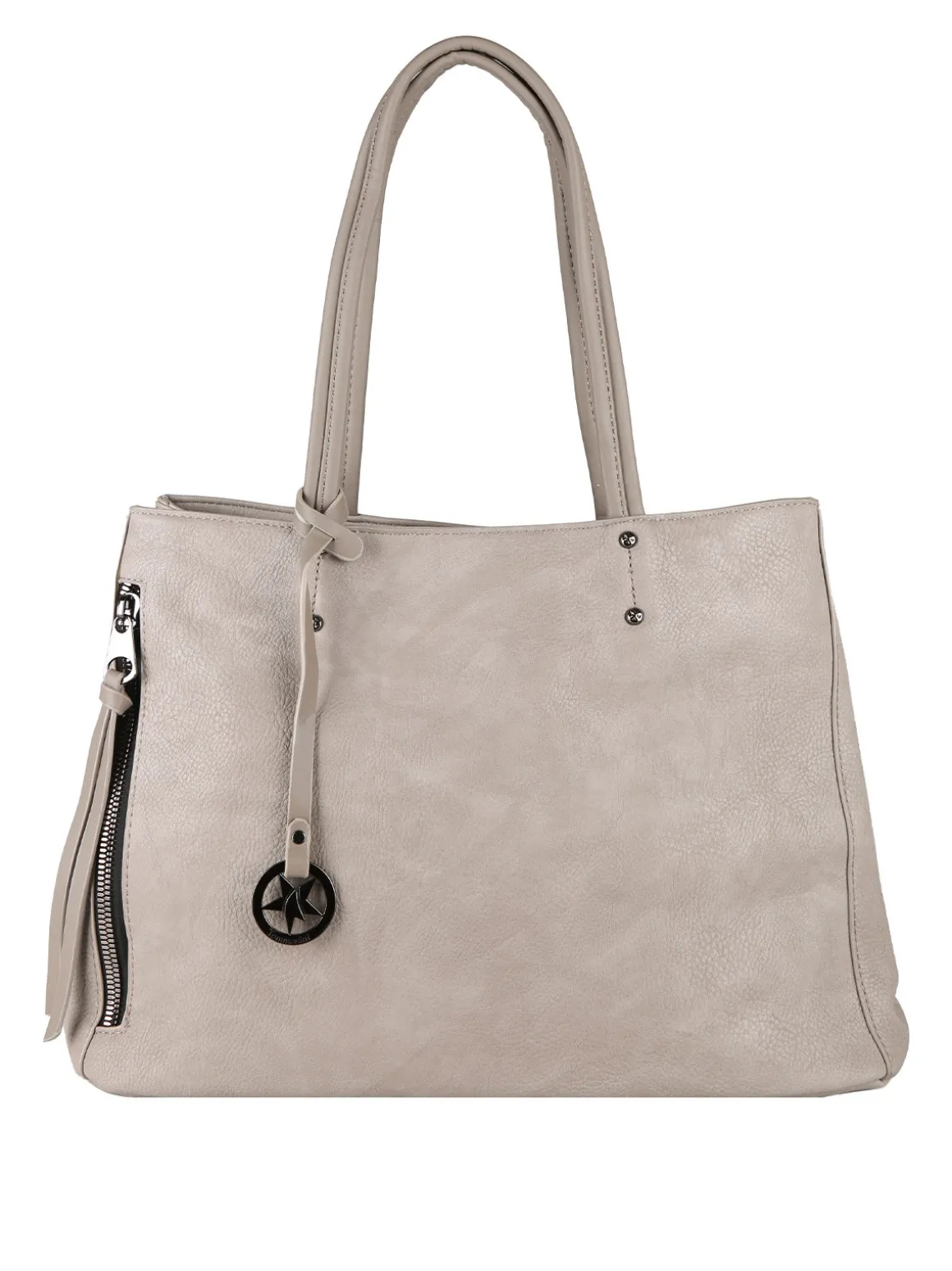 Solada Borsa donna in ecopelle con doppi manici - grigio