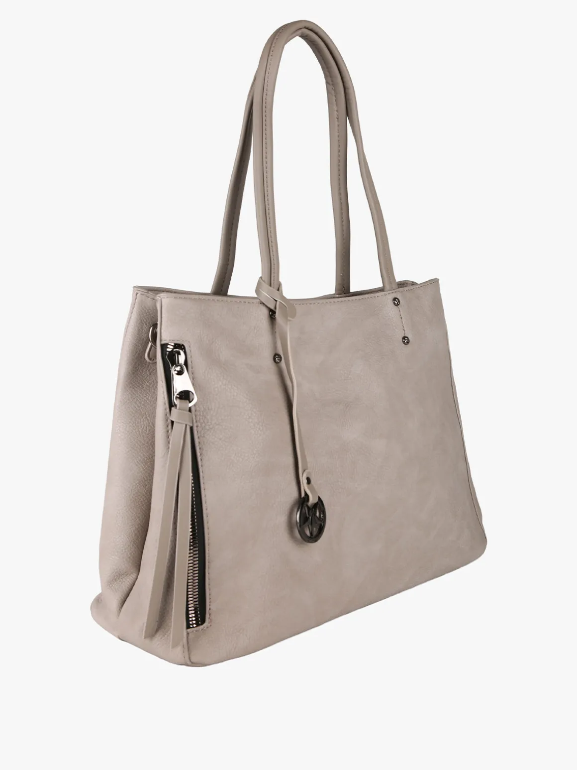 Solada Borsa donna in ecopelle con doppi manici - grigio