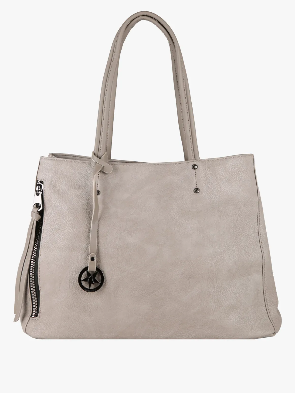 Solada Borsa donna in ecopelle con doppi manici - grigio
