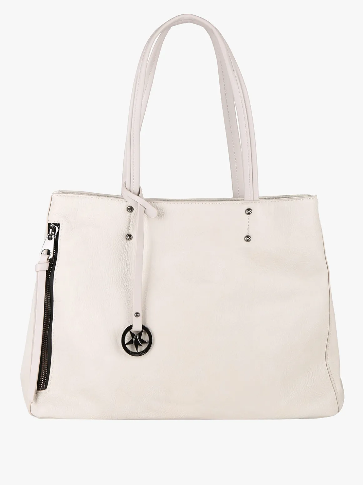 Solada Borsa donna in ecopelle con doppi manici - beige
