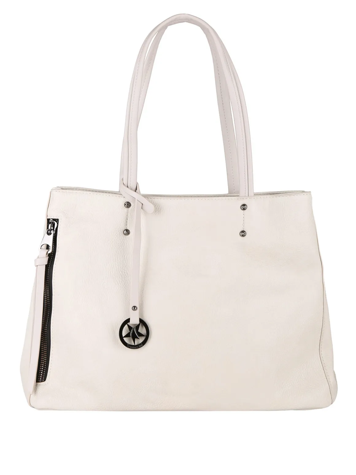 Solada Borsa donna in ecopelle con doppi manici - beige