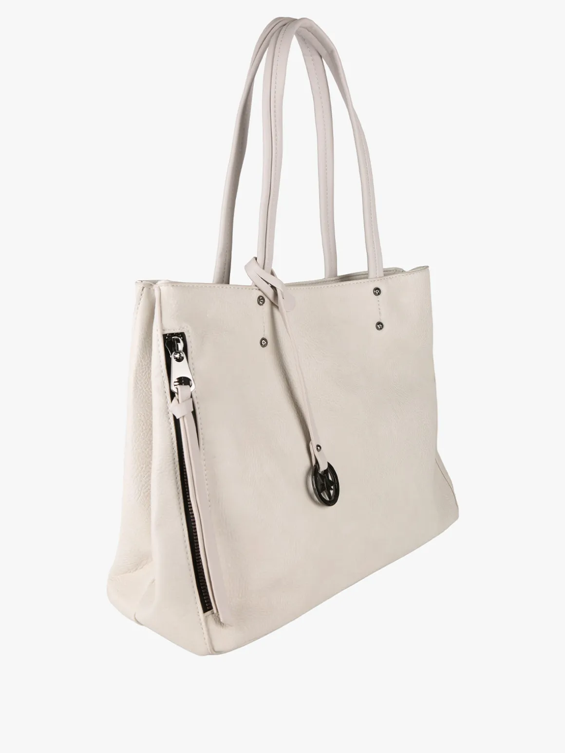 Solada Borsa donna in ecopelle con doppi manici - beige