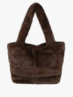Solada Borsa donna in pelliccia sintetica - moro