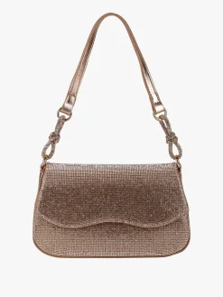 Solada Borsa donna rigida con strass - oro