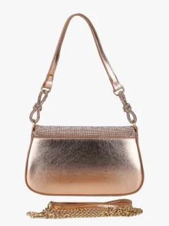 Solada Borsa donna rigida con strass - oro