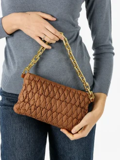 Solada Borsa donna trapuntata con tracolla - marrone