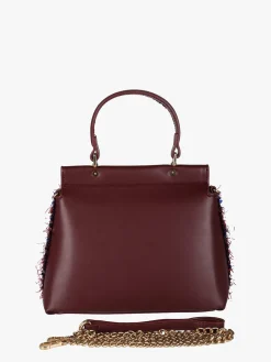 Solada Borsa gioiello con paillettes e strass - bordeaux