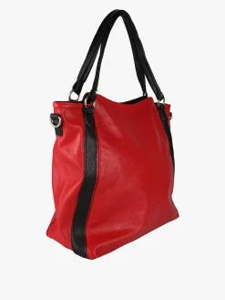 Solada Borsa hobo da donna con doppi manici - rosso