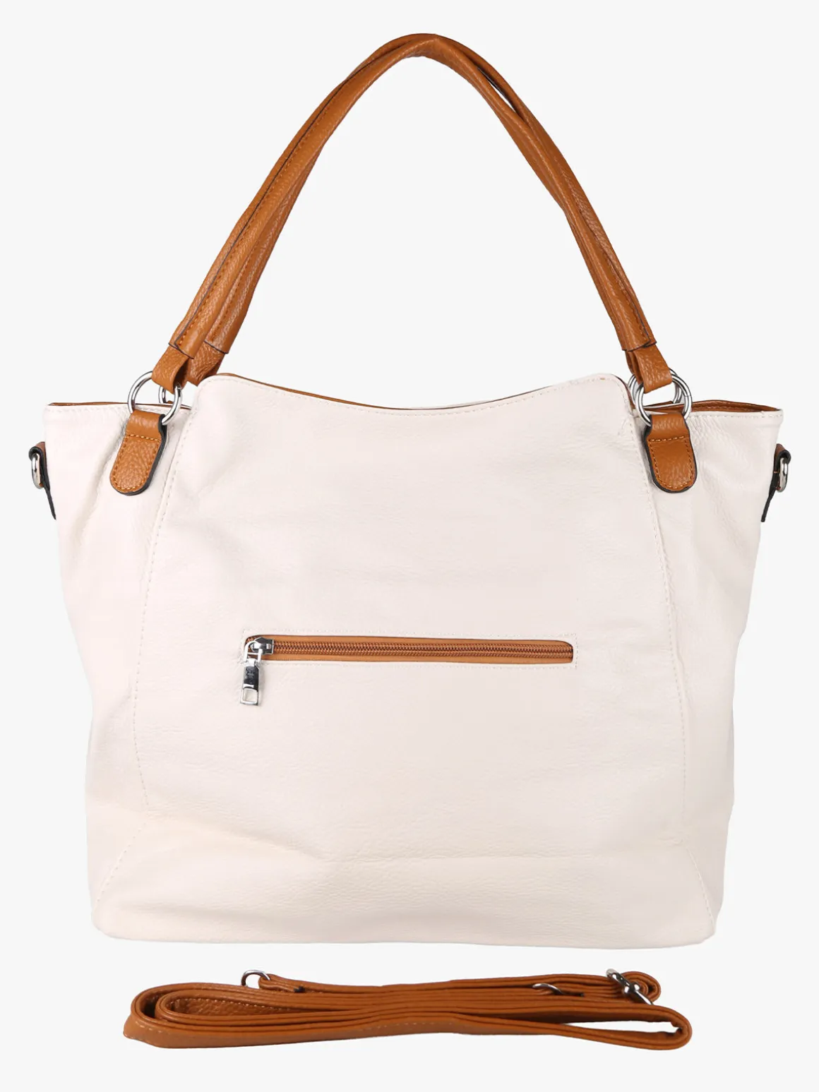 Solada Borsa hobo da donna con doppi manici - panna