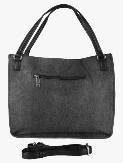 Solada Borsa hobo da donna con doppi manici - nero