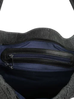 Solada Borsa hobo da donna con doppi manici - nero