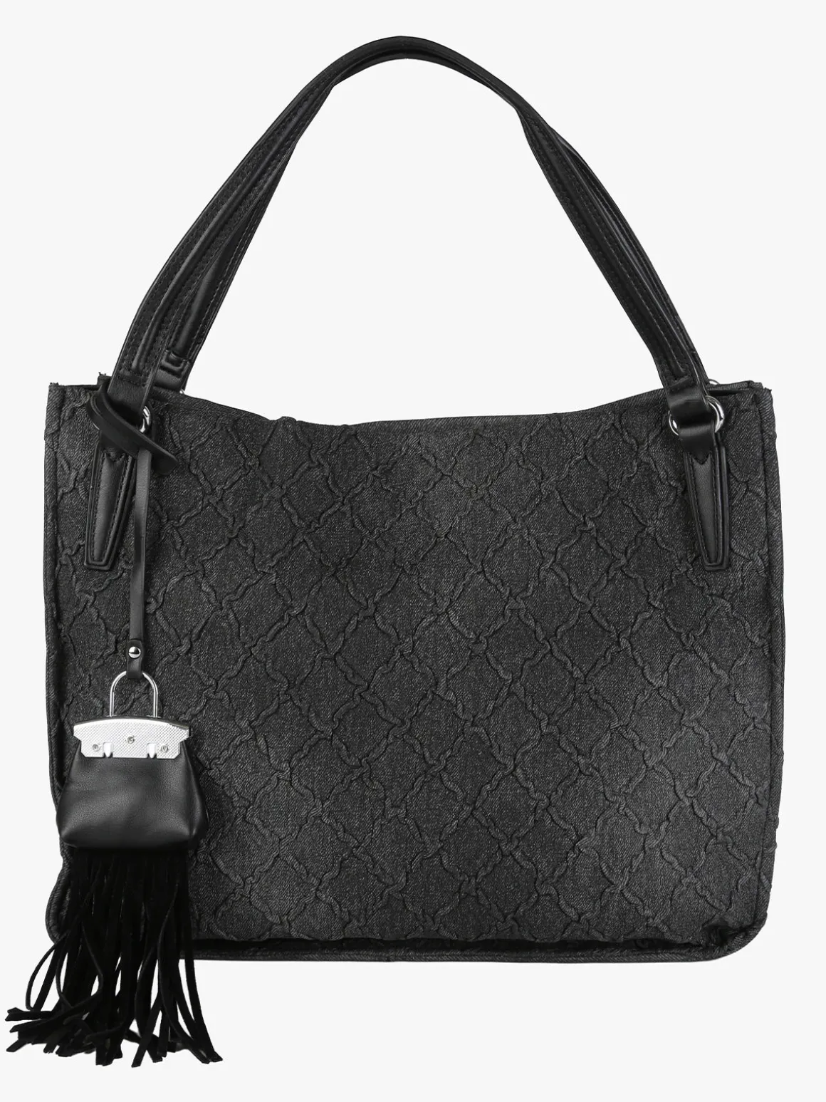 Solada Borsa hobo da donna con doppi manici - nero