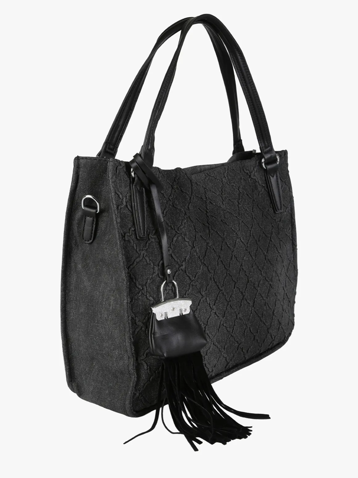 Solada Borsa hobo da donna con doppi manici - nero