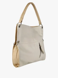 Solada Borsa hobo da donna in ecopelle - beige