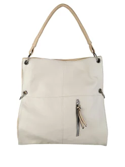 Solada Borsa hobo da donna in ecopelle - beige