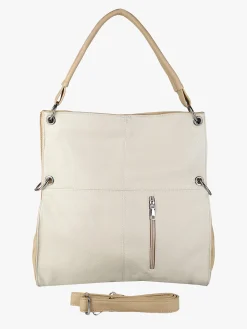 Solada Borsa hobo da donna in ecopelle - beige