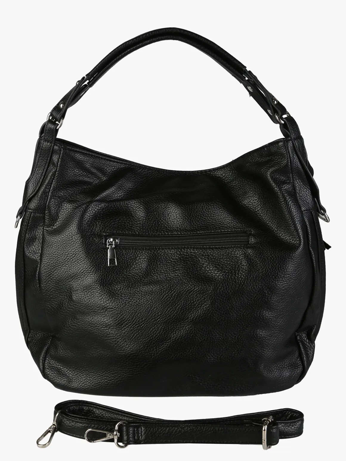 Solada Borsa hobo da donna in ecopelle - nero