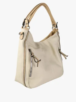 Solada Borsa hobo da donna in ecopelle - beige