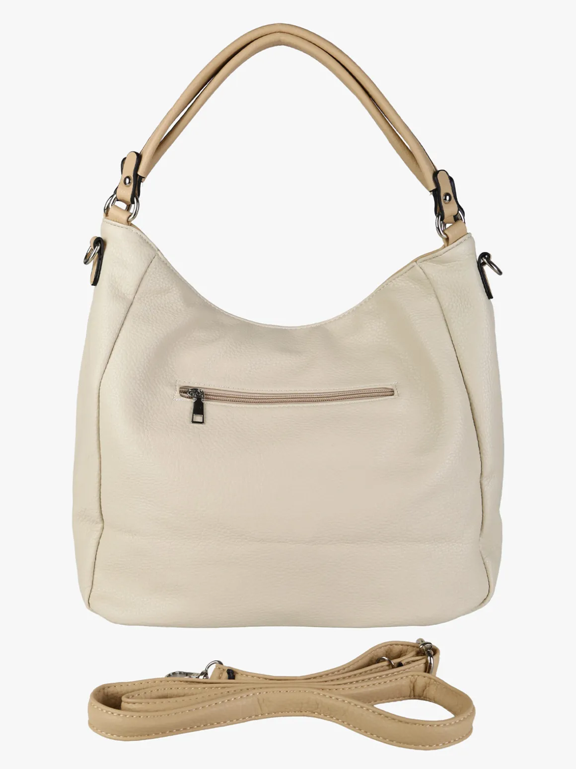 Solada Borsa hobo da donna in ecopelle - beige