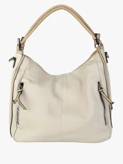 Solada Borsa hobo da donna in ecopelle - beige