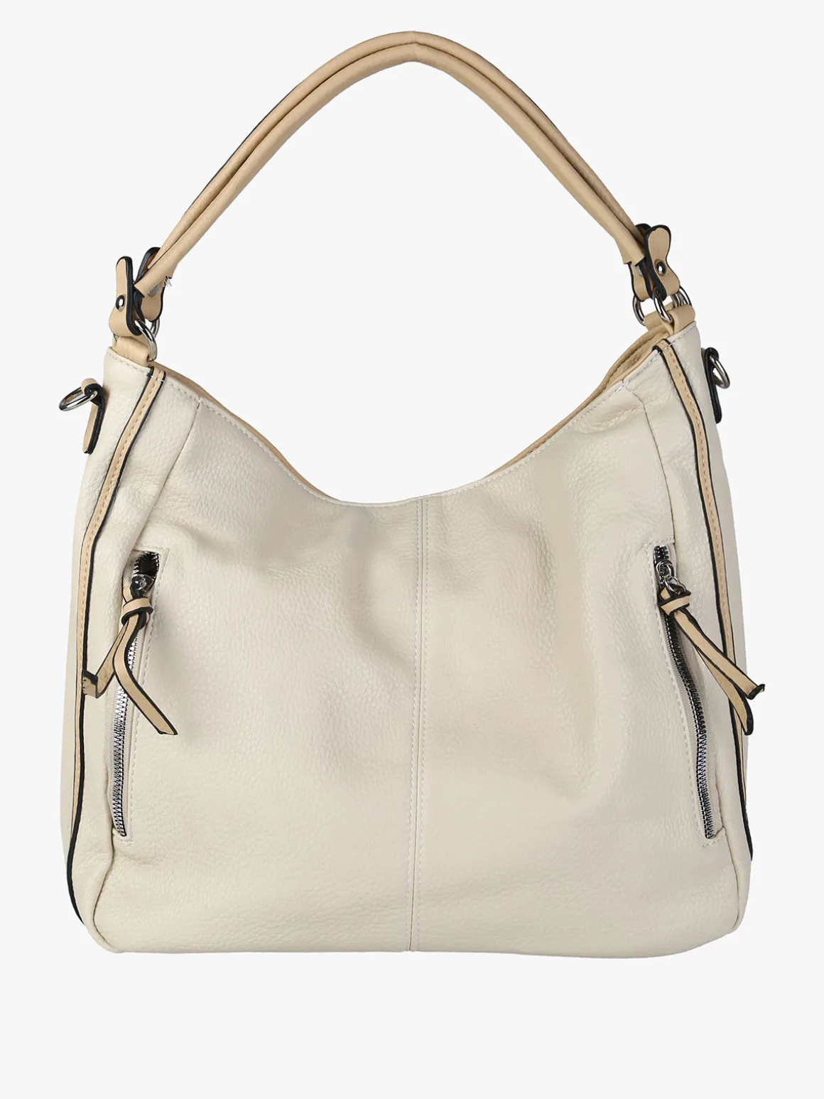 Solada Borsa hobo da donna in ecopelle - beige