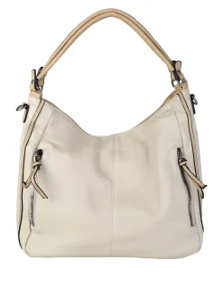 Solada Borsa hobo da donna in ecopelle - beige