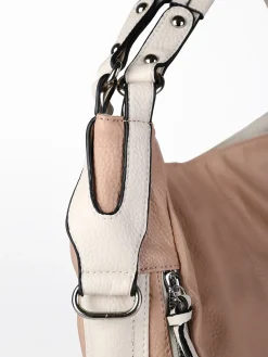 Solada Borsa hobo da donna in ecopelle - rosa