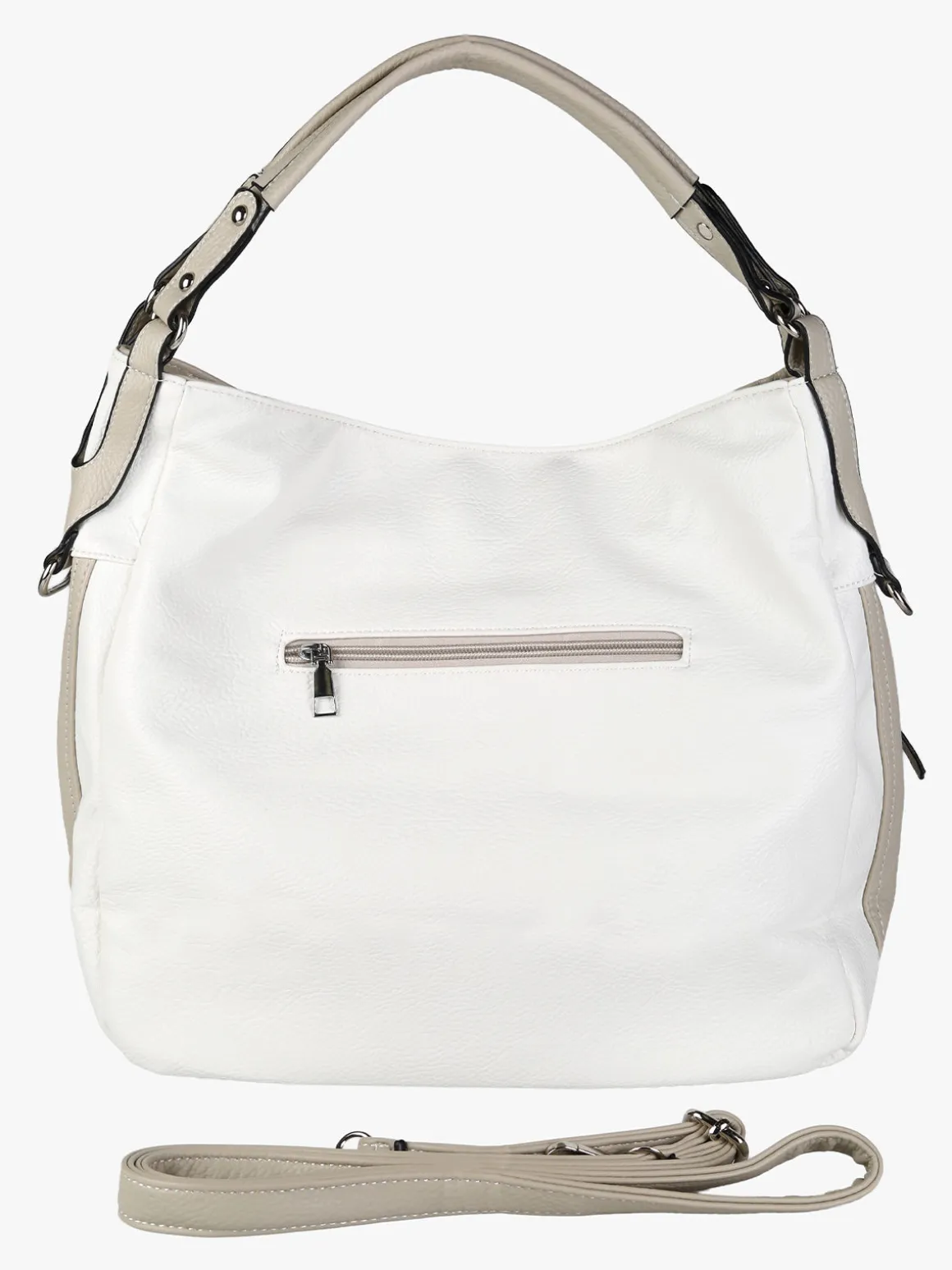 Solada Borsa hobo da donna in ecopelle - bianco