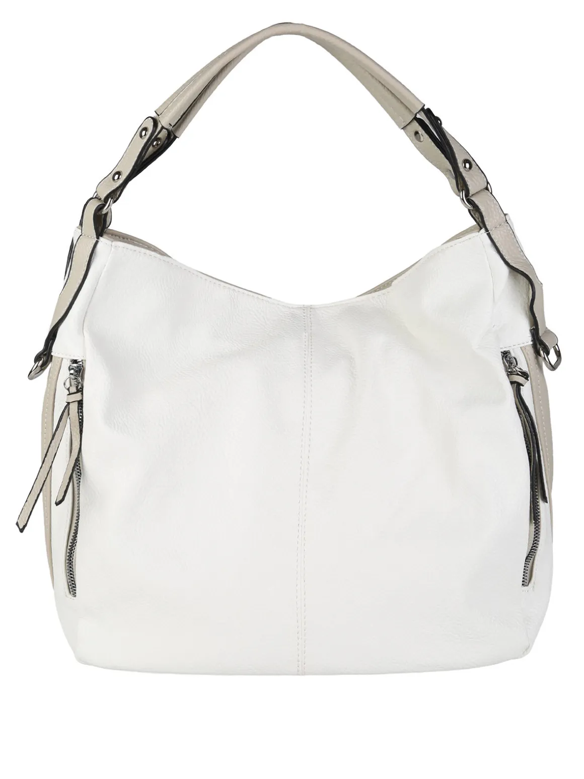 Solada Borsa hobo da donna in ecopelle - bianco