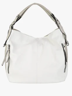 Solada Borsa hobo da donna in ecopelle - bianco