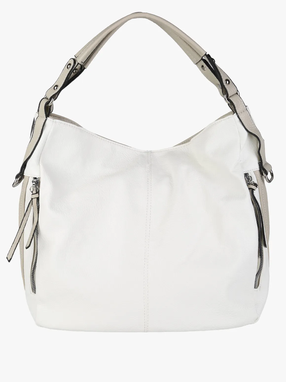 Solada Borsa hobo da donna in ecopelle - bianco