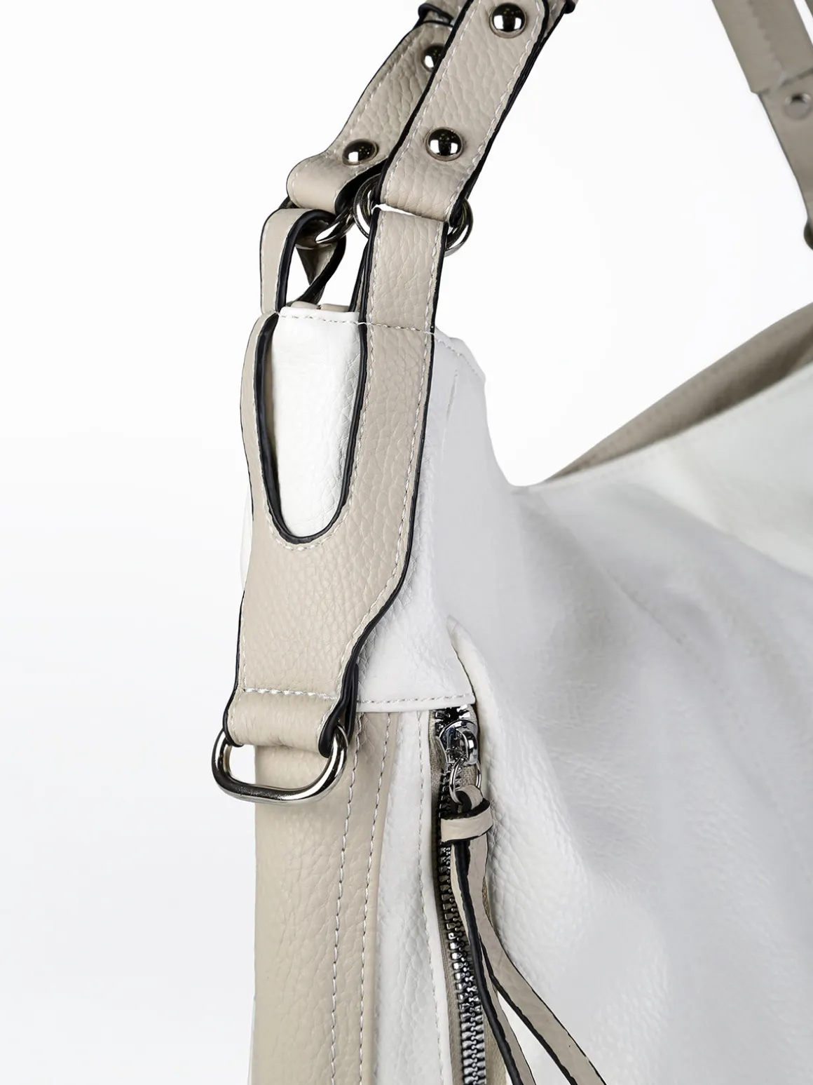 Solada Borsa hobo da donna in ecopelle - bianco