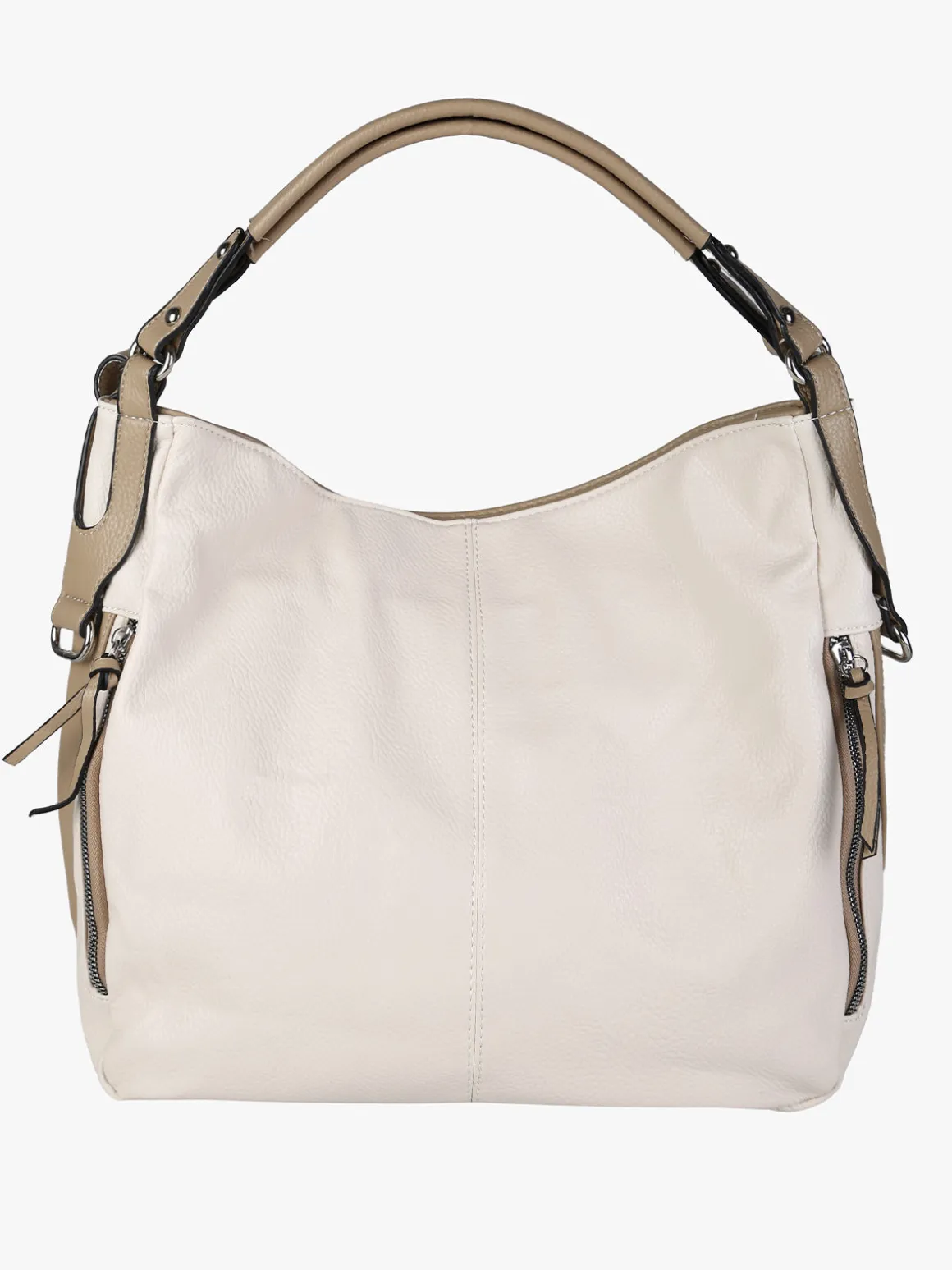 Solada Borsa hobo da donna in ecopelle - panna