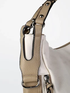 Solada Borsa hobo da donna in ecopelle - panna