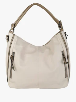 Solada Borsa hobo da donna in ecopelle - panna