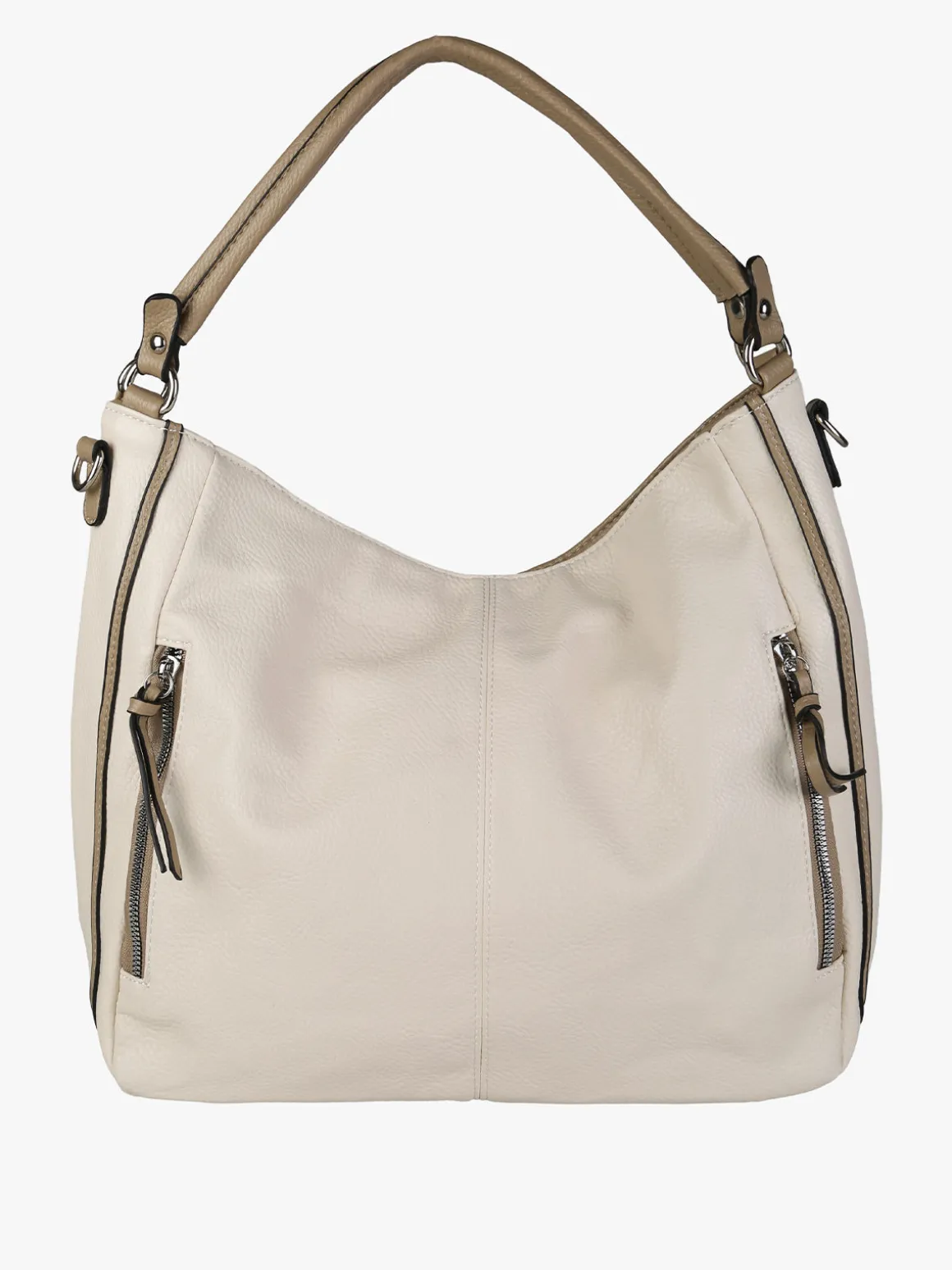 Solada Borsa hobo da donna in ecopelle - panna