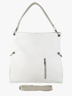 Solada Borsa hobo da donna in ecopelle - bianco