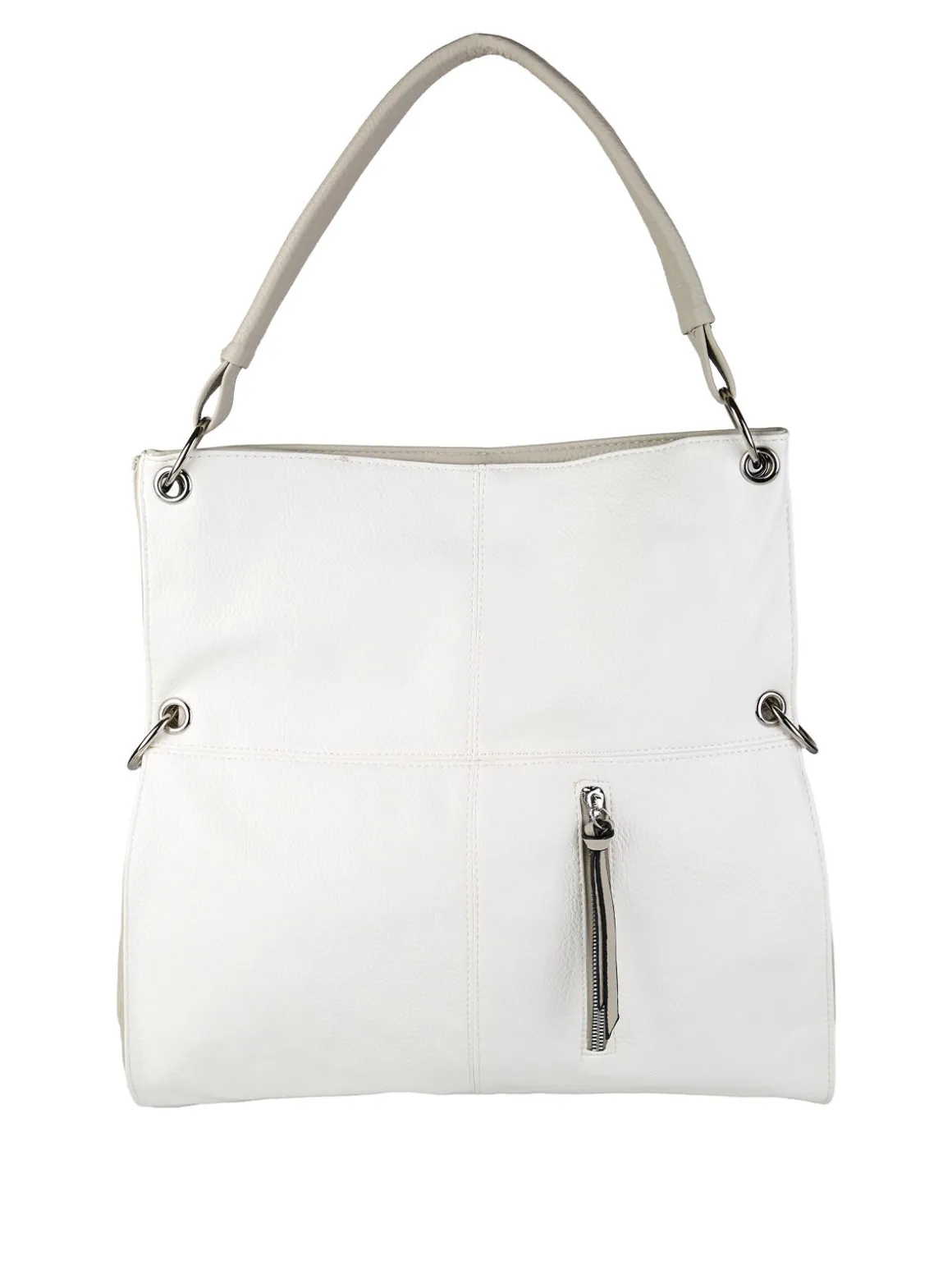 Solada Borsa hobo da donna in ecopelle - bianco