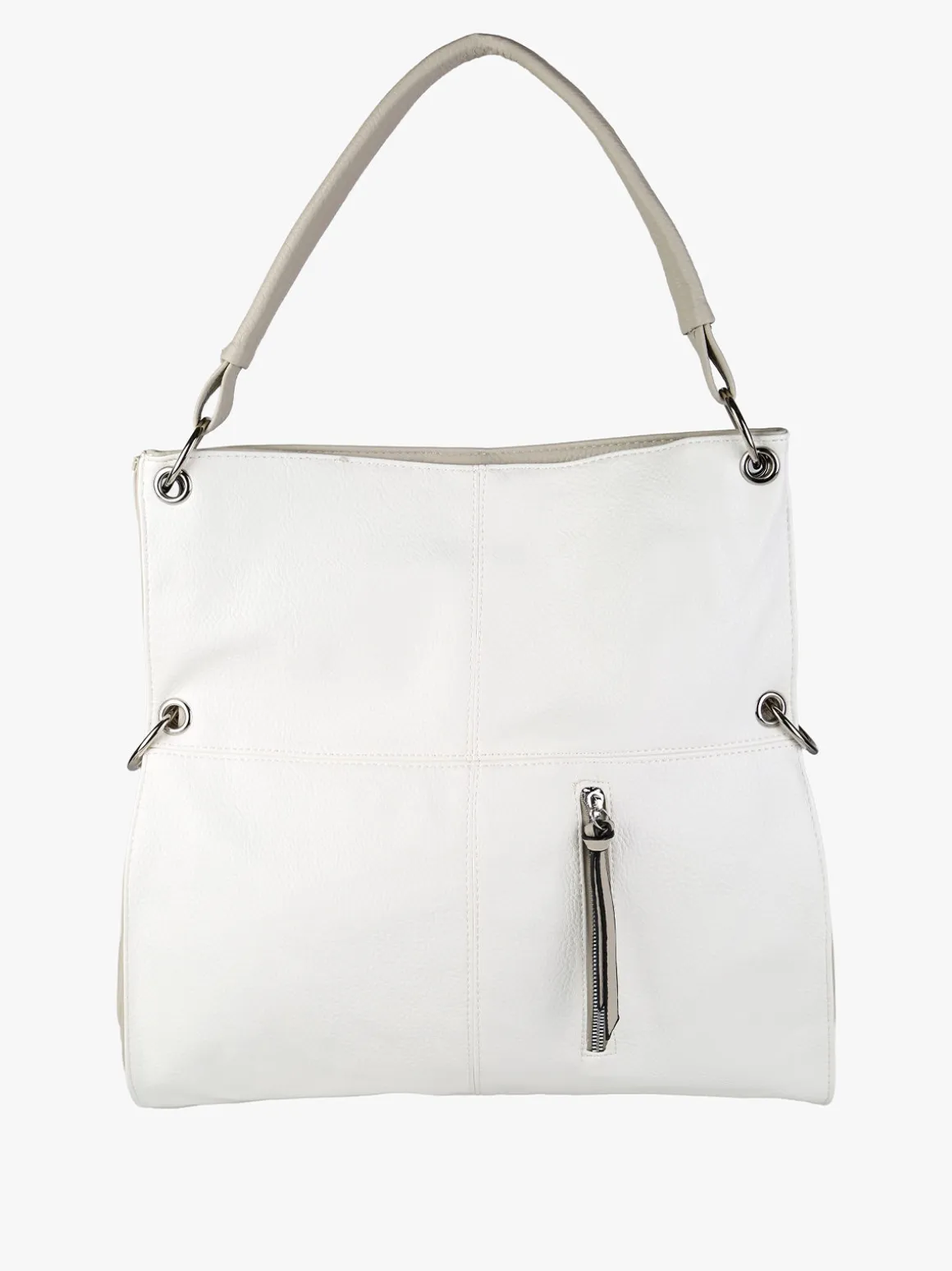 Solada Borsa hobo da donna in ecopelle - bianco