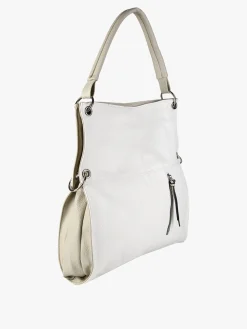 Solada Borsa hobo da donna in ecopelle - bianco