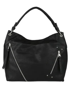 Solada Borsa hobo da donna in ecopelle - nero