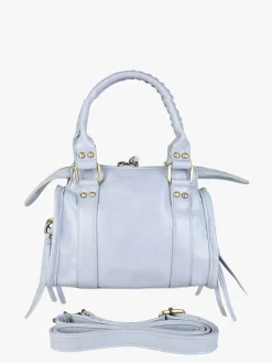Solada Borsa mini da donna in ecopelle con doppi manici e specchietto - rosso