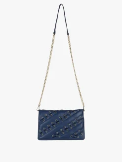 Solada Borsa rigida a tracolla con manico a catena - blu
