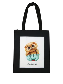 Solada Borsa shopper in tessuto con stampa
