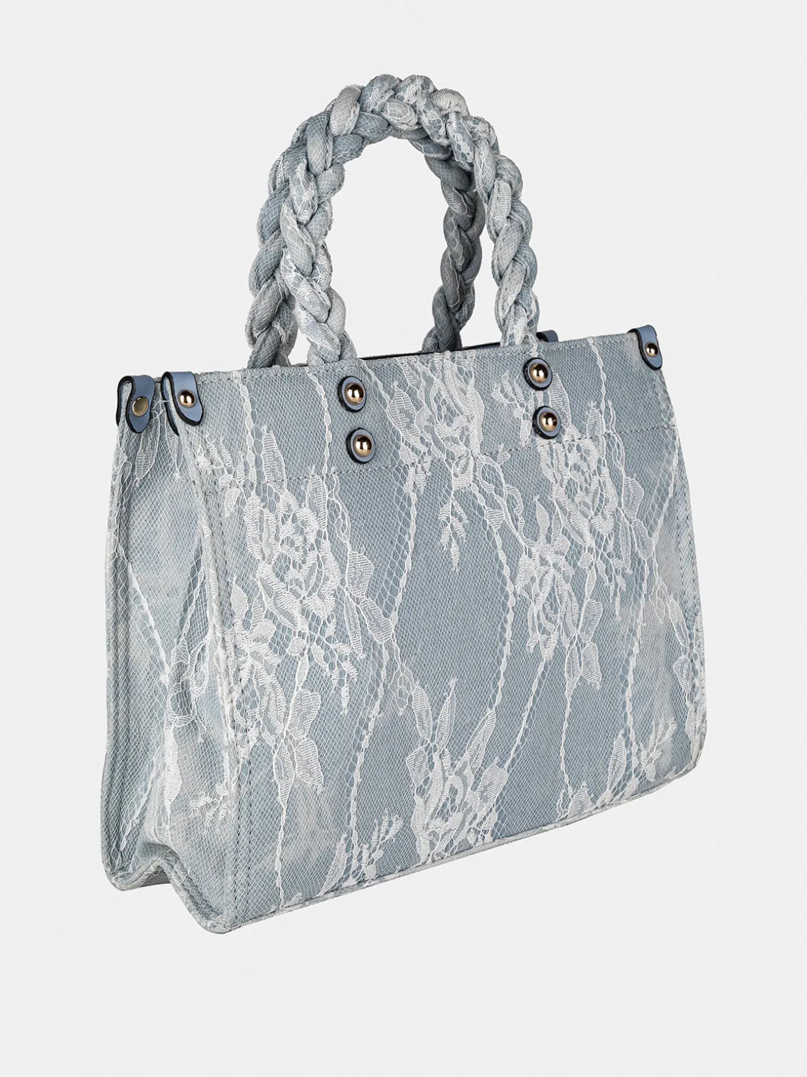 Solada Borsetta da donna in jeans con pizzo