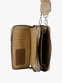 Solada Borsetta portafoglio a tracolla con porta telefono - beige