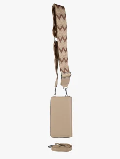 Solada Borsetta portafoglio a tracolla con porta telefono - beige